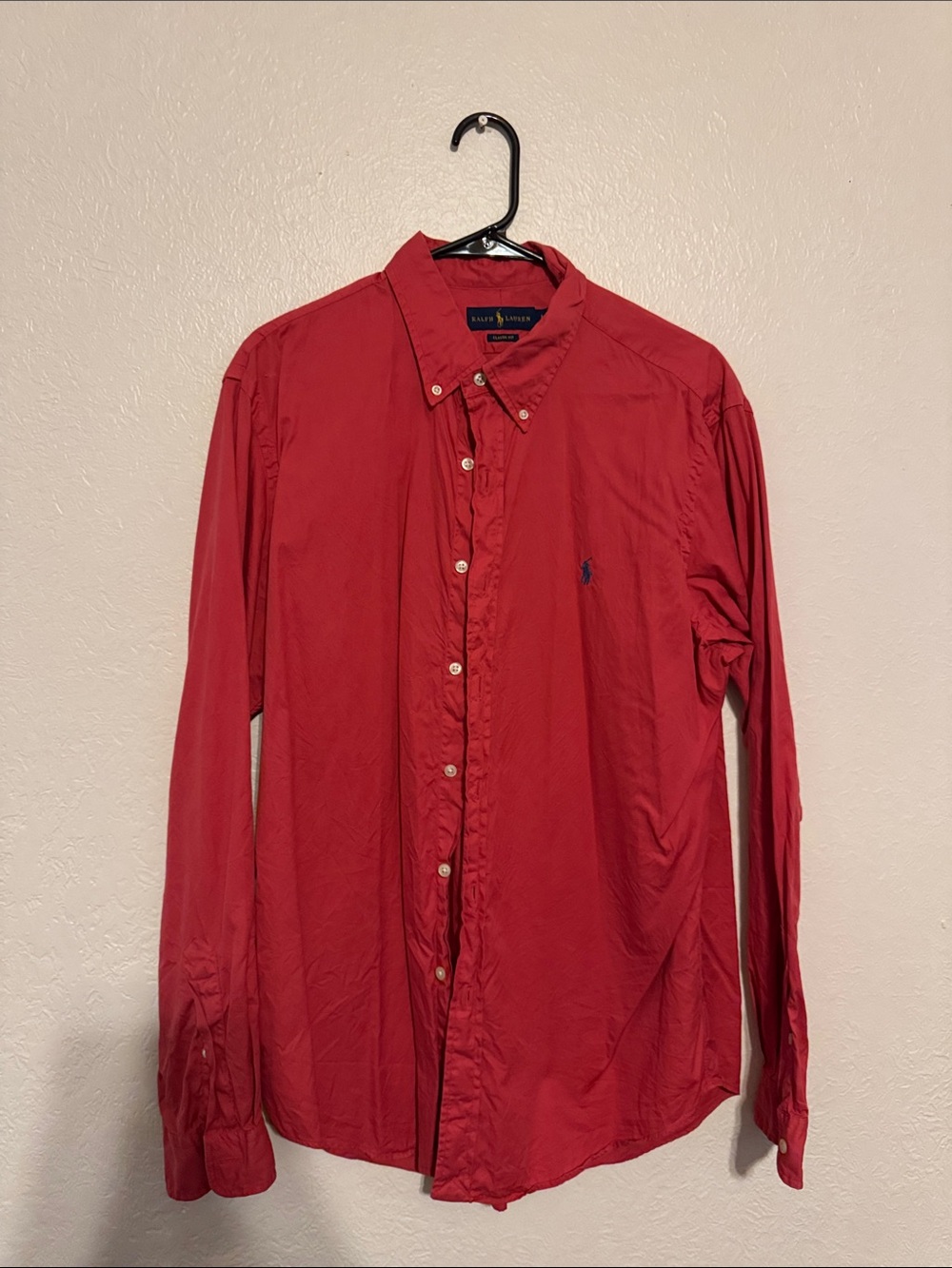 Ralph Lauren Red Button-Down Oxford Shirt